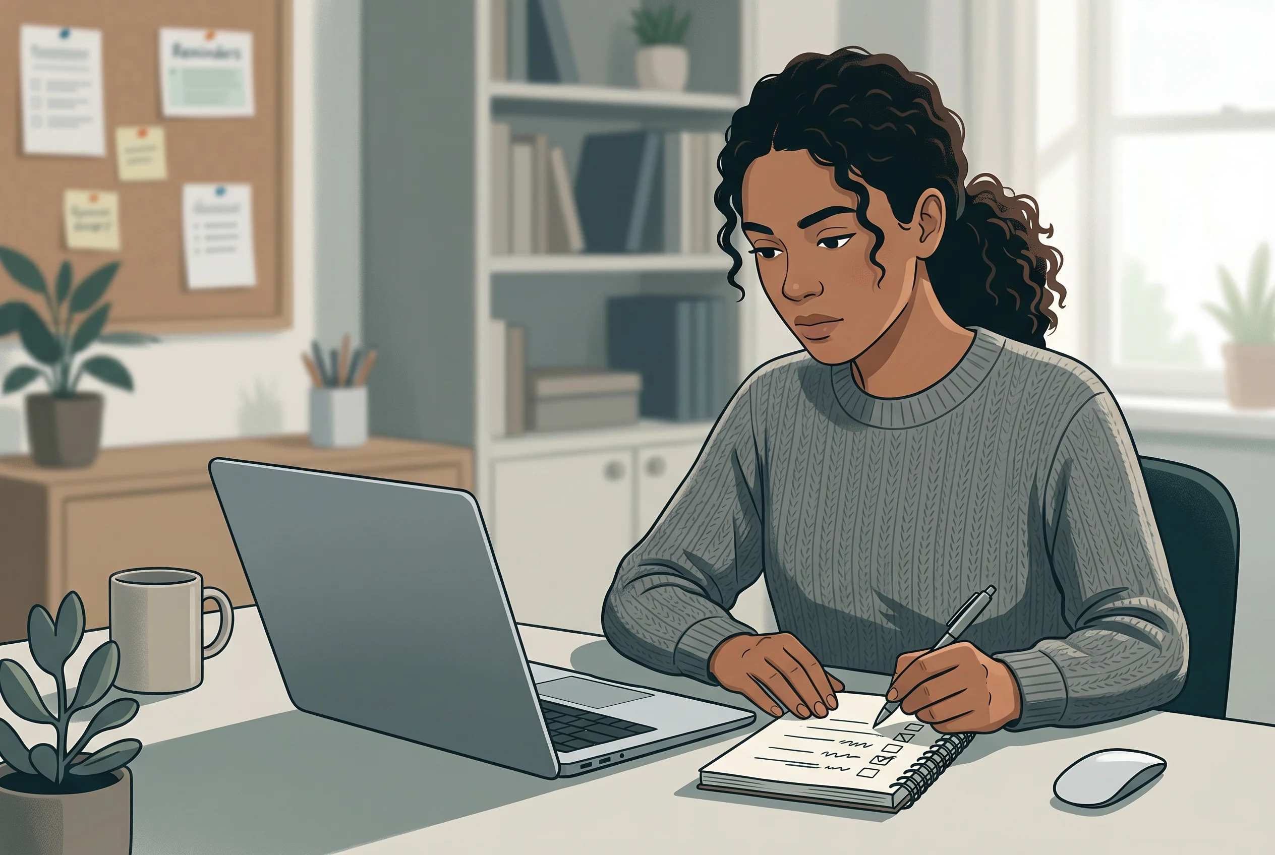 A person reviewing a practical checklist before sharing money or identity documents