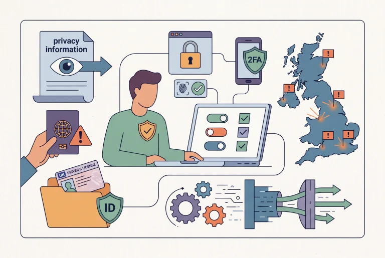 Checklist for personal data and account security at a gambling site